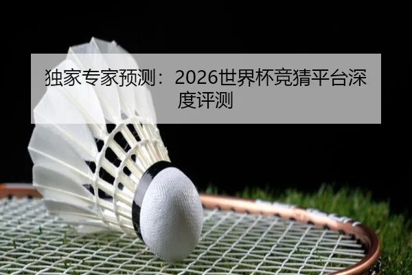 独家专家预测：2026世界杯竞猜平台深度评测